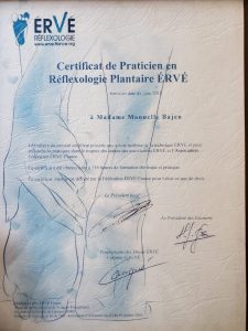 reflexologie plantaire ERVE certicat